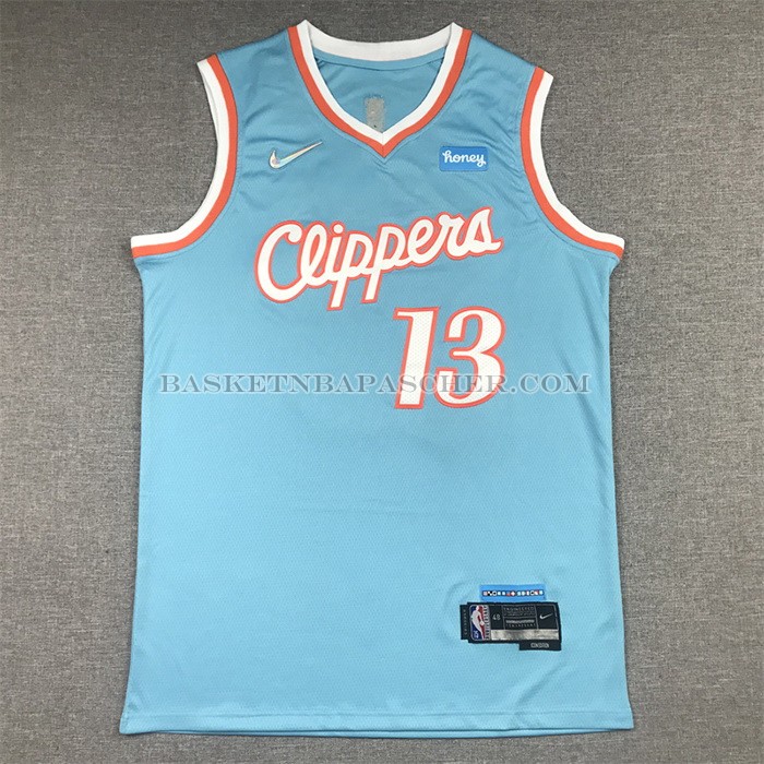 Maillot Los Angeles Clippers Paul George NO 13 Ville 2021-22 Bleu